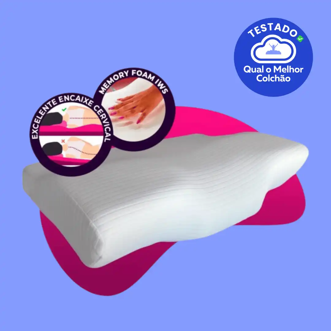 Travesseiro Ergonômico - I wanna sleep - Cervical Original®. Combate a Insônia e o Ronco.