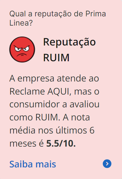Reclame Aqui Prima Linea é Confiavel?