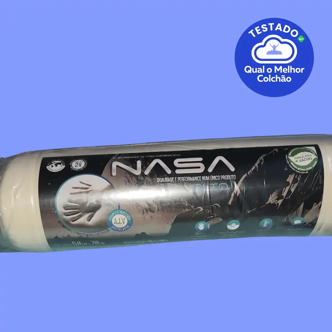 Travesseiro Nasa-X Alto Duoflex Bege Para fronha 50cmx70cm Espuma 100% poliuretano