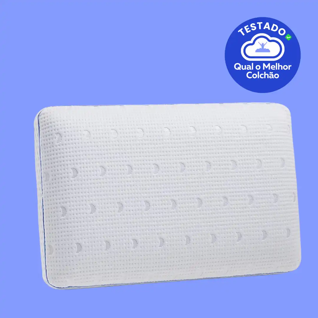Travesseiro Luuna Cool Flip de Espuma Viscoelástica de Gel, Termoregulável, Antialérgico, Antiácaro, 60 x 40cm