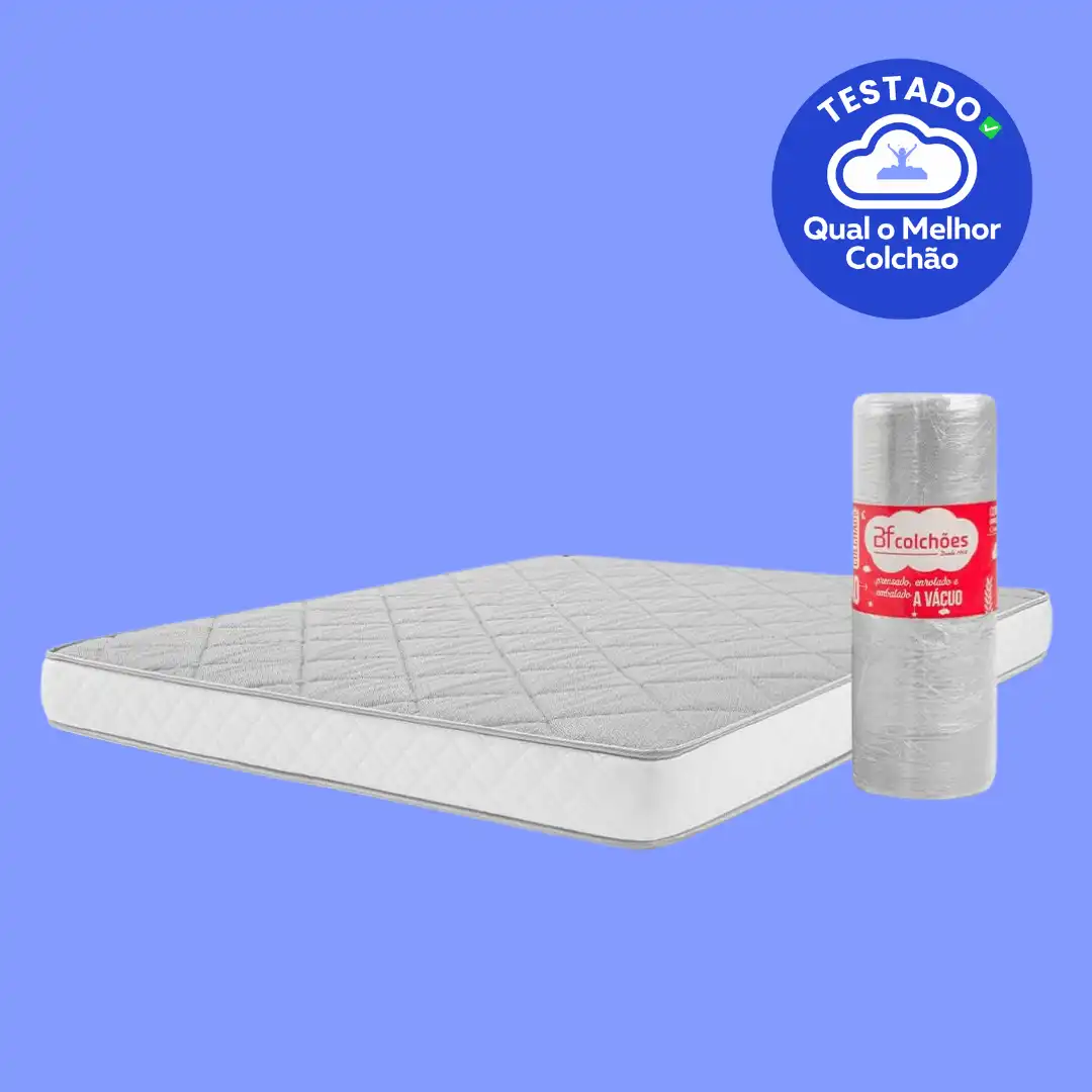Colchão Casal Espuma D28 a Vácuo Ortopédica Certificada BF Colchões 138x188x17